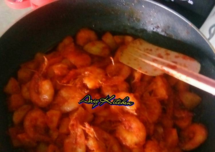Cara Gampang Menyiapkan Blado Udang mix kentang Anti Gagal