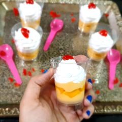 A picture of Mango Mousse Cups.
