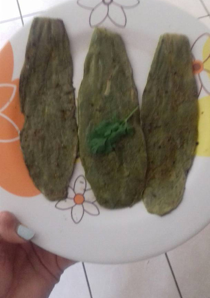 Una foto de Nopales asados, o a la plancha