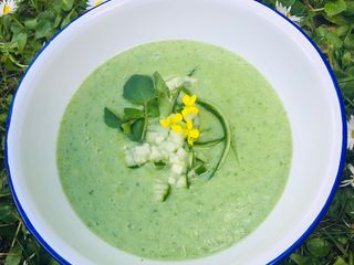 Green watercress and Avocado Gazpacho 🌱