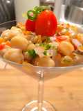 Ceviche de garbanzos y lentejas