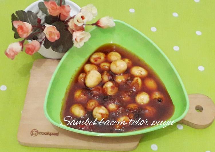 Sambel bacem telor puyuh