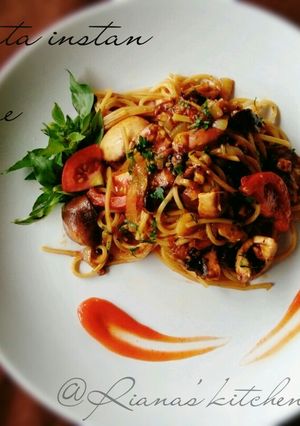 Foto resep #spageti instan dage picung