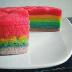 A picture of Rainbow Brownies.