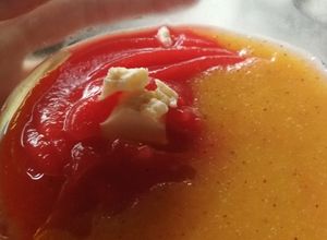 Foto resep Mpasi labu parang beat wortel saus mangga melon jeruk kiwi