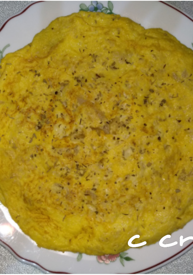 Una foto de Tortilla de coliflor con queso