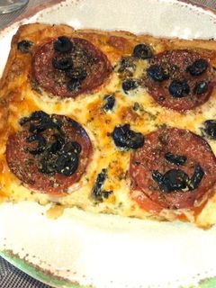 Una foto de Pizza casera