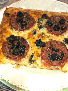 Una foto de Pizza casera