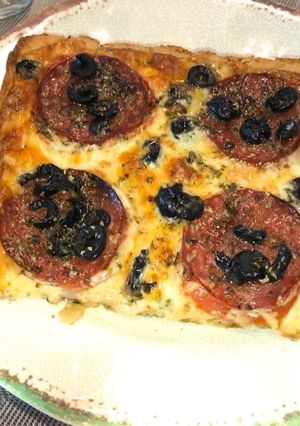 Una foto de Pizza casera