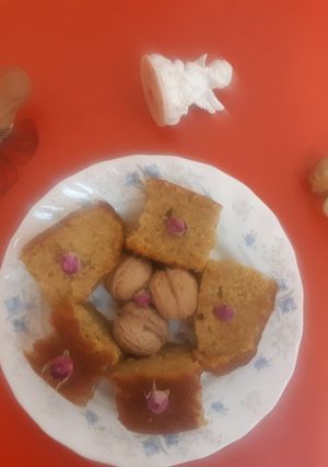 عکسی از دستور کیک کدو حلوایی و دارچین😋😍
