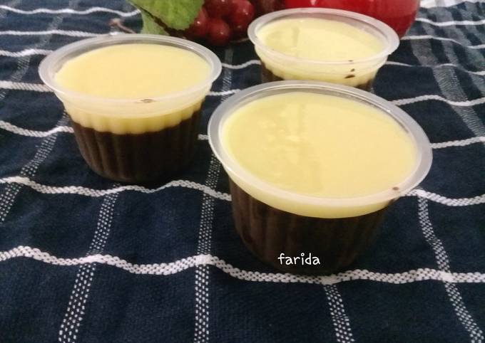 Choco Milky Silky Puding aka Silky Puding Coklat Susu