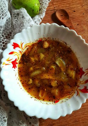 A picture of Kancha Aamer Tok Jhal Chutney.