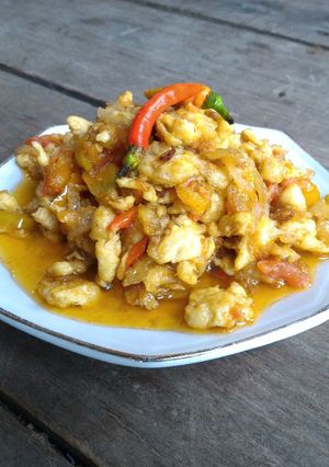 Foto resep Sambal telor bawang bombai