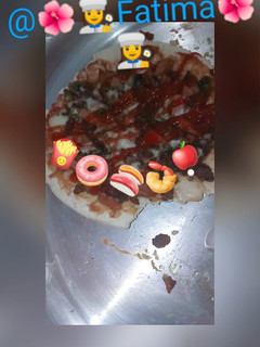 عکسی از دستور پیتزا گوشت خیلی آسان و خوشمزه 😋💞😊🍕