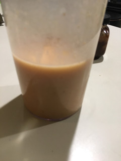 Una foto de Batido de Quinoa-Papaya-Cúrcuma (smoothie)