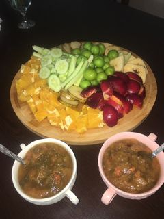 عکسی از دستور سالاد میوه با سس آلو