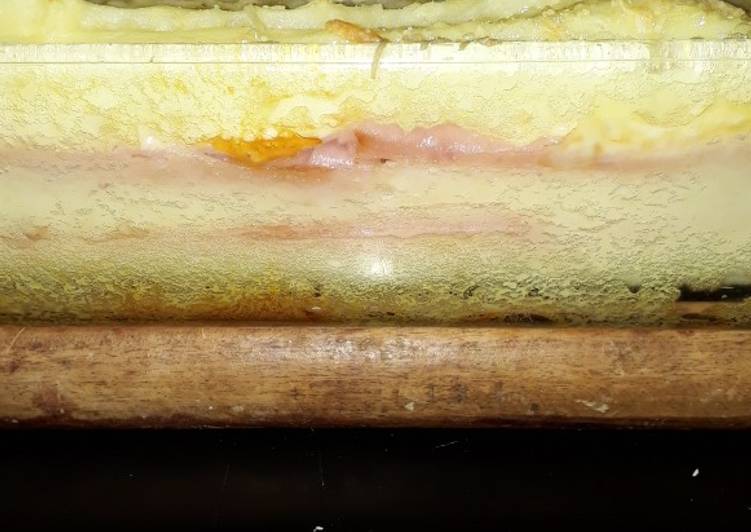 Pastel de papa con jamón y queso