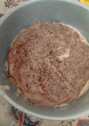 عکسی از دستور کیک گردویی و کنجدی