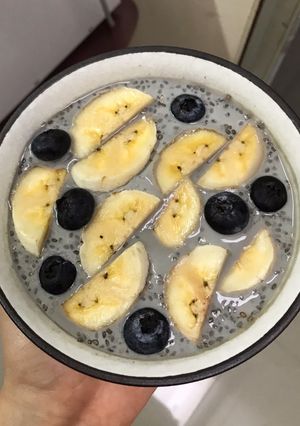 รูปของ Black sesame overnight oat