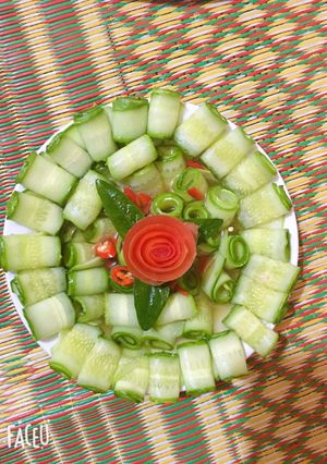 Hình của món Nộm dưa leo.