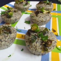 A picture of Green moong muffins.