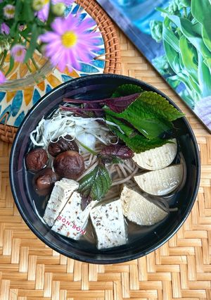 Hình của món Mì Soba Kiều Mạch Chay.