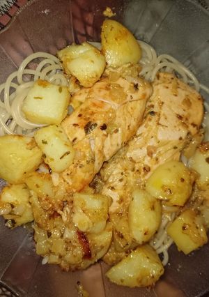 Una foto de Pollo con papas a la crema!💞