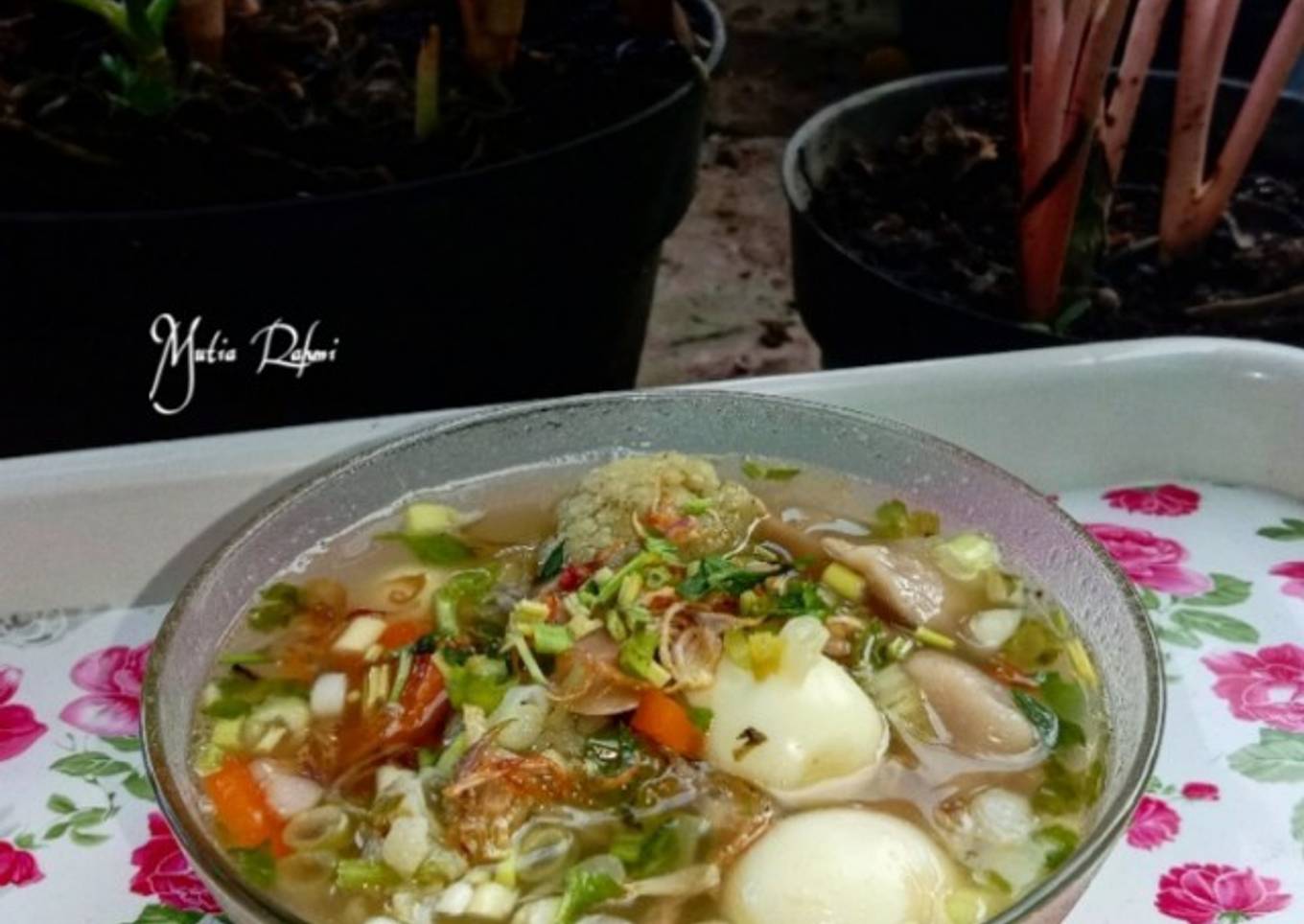 Sop bakso telur puyuh