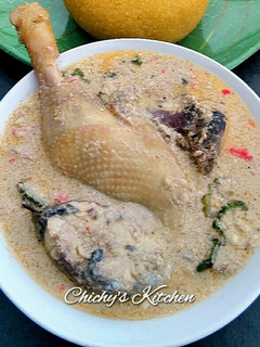 A picture of Egusi Peppersoup.