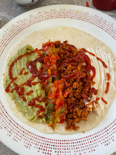 Una foto de Veggie burrito/fajita mexicana
