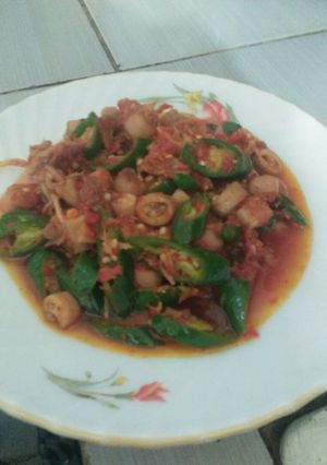 Foto resep Cumi asin pedas cabe ijo