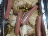 Pollito Al Horno Con Ensalada Rusa (Súper Fácil)