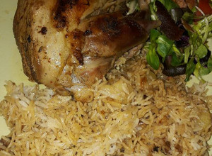 صورة لوصفة فخد خروف ع الكابسة🍗