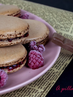 Málnás macaron recept fotója