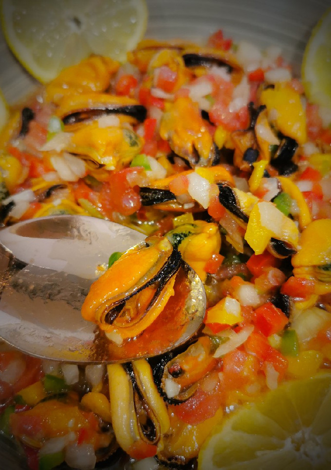 Una foto de 🧡Mejillones en vinagreta🧡