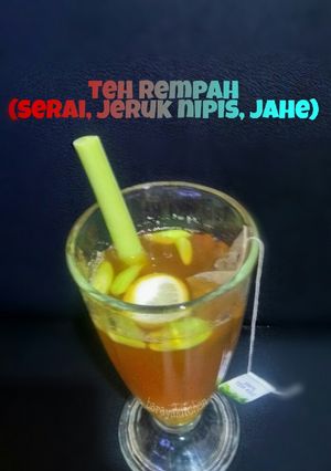 Foto resep Teh rempah (serai, jeruk nipis, jahe)