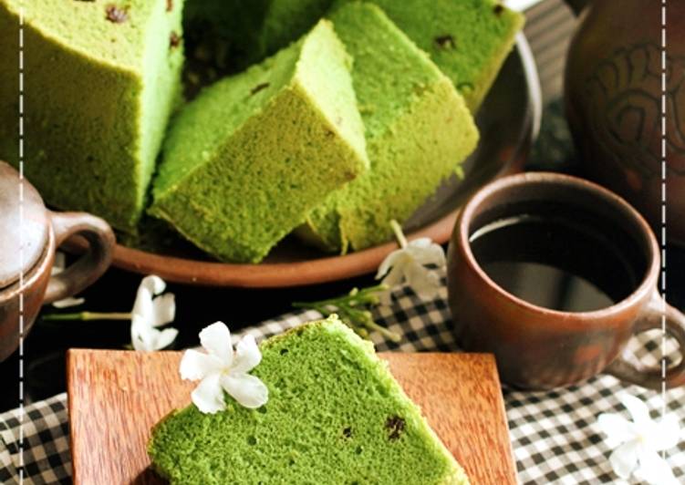 Resep Chiffon Green Tea Matcha soft and moist Anti Gagal