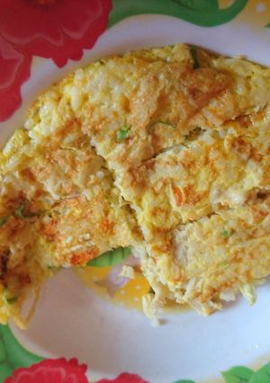 Foto resep Omlet nasi sayur + jamur (1+ th)