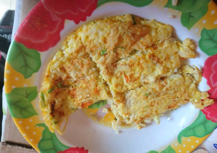 Resep Omlet nasi sayur + jamur (1+ th) yang Lezat Sekali