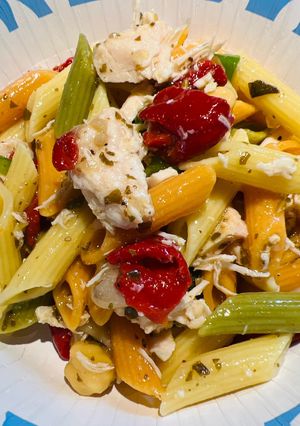 A picture of Quick Chicken 🐔 Pasta Salad for a Crowd !!!!!! 😍.