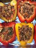 Pimientos al horno rellenos