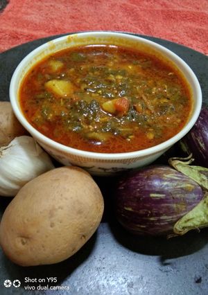 પાલક રીંગણનું શાક (Palak Ringan Shak Recipe In Gujarati) રેસીપી મુખ્ય ફોટો