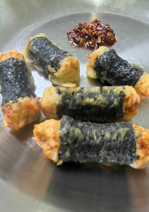Foto resep Seaweed Chicken Roll sedikit tepung