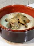 Vellutata di cavolfiore con champignon trifolati