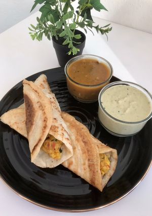 A picture of Millet Masala dosa.