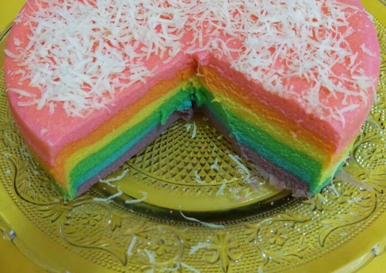 Cara buat Rainbow cake yang nikmat Untuk Jualan