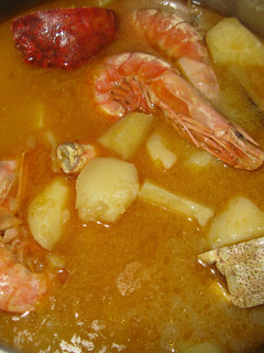 Una foto de Guiso de patatas con marisco