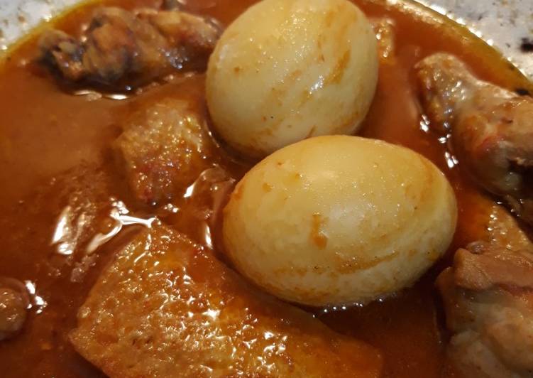 Tahu telur ayam balado