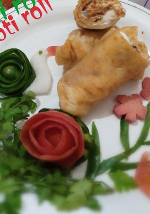 A picture of Tikka boti roll.