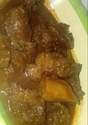 Foto resep Daging rendang dengan bumbu instan